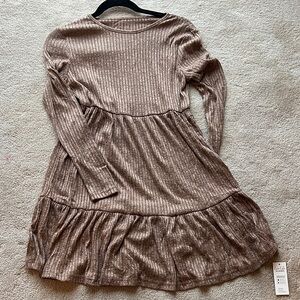 NWT Cupshe Brown Long Sleeve Casual Dress